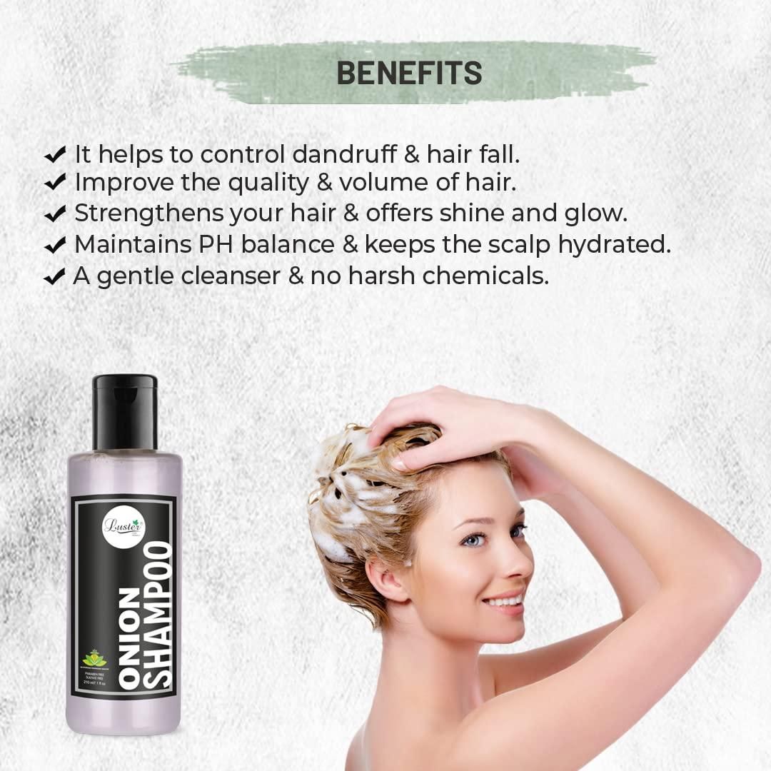 Onion Oil  Shampoo For Dry and Frizzy Hair 210 ml (Pack of 2)