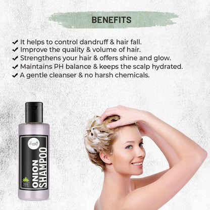 Onion Oil  Shampoo For Dry and Frizzy Hair 210 ml (Pack of 2)