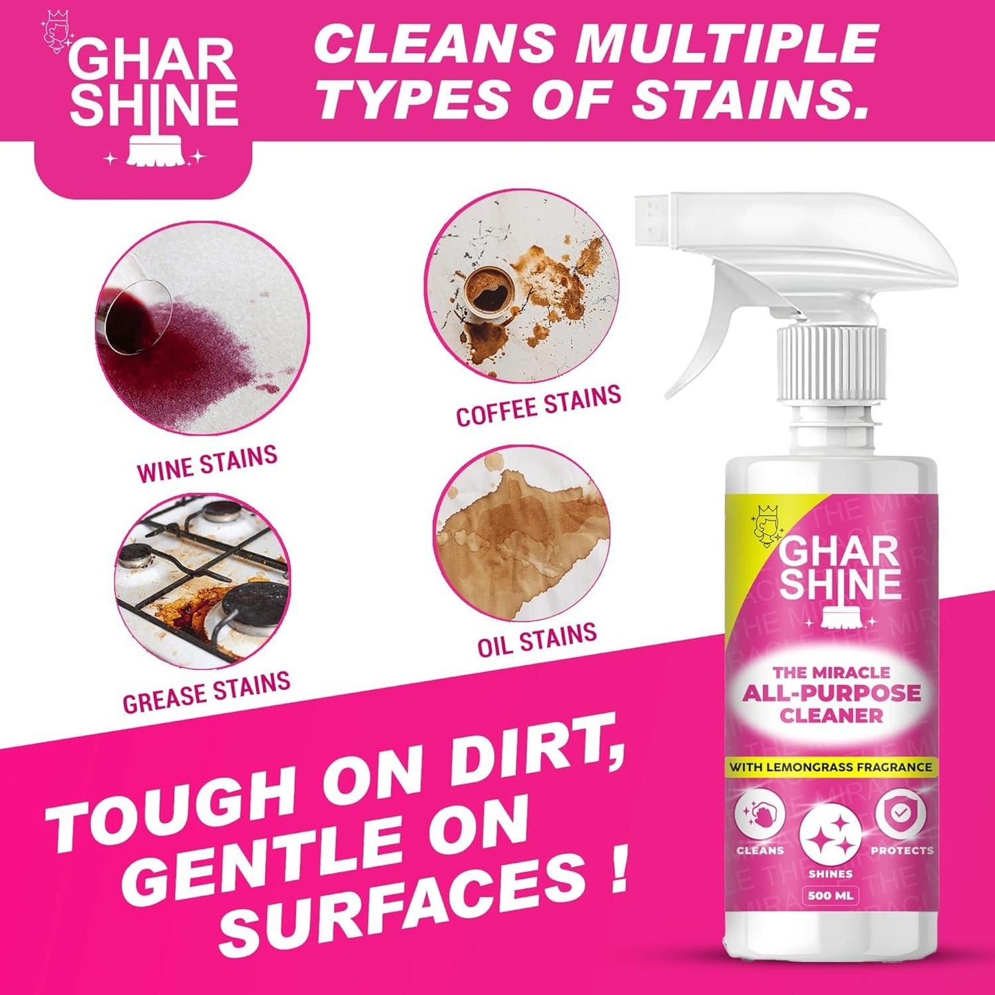 Ghar Shine Multipurpose Cleaner 250 ml- Pack of 2