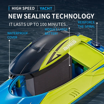 2.4G Remote Control Boat S4 Water Speed Boat Rechargeable Motor Toy Double Motor Children Boy Ship Model Toy Birthday Gift