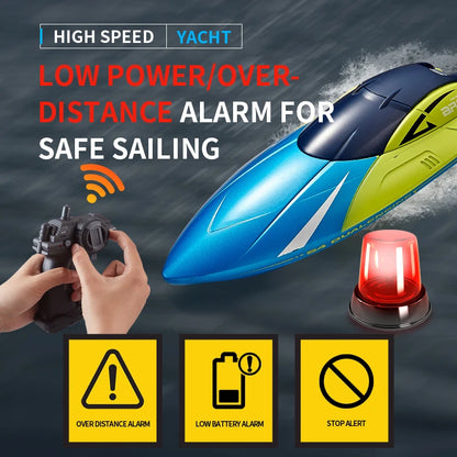 2.4G Remote Control Boat S4 Water Speed Boat Rechargeable Motor Toy Double Motor Children Boy Ship Model Toy Birthday Gift