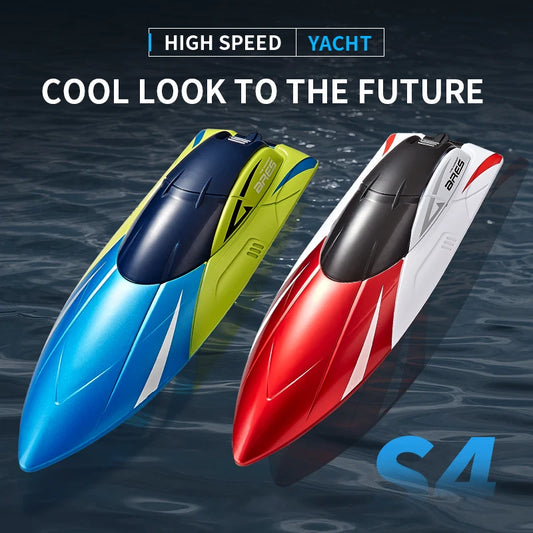 2.4G Remote Control Boat S4 Water Speed Boat Rechargeable Motor Toy Double Motor Children Boy Ship Model Toy Birthday Gift